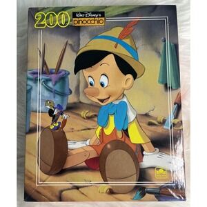 New Disney Pinocchio 200 pc Golden Puzzle Vintage box has crease Made In USA